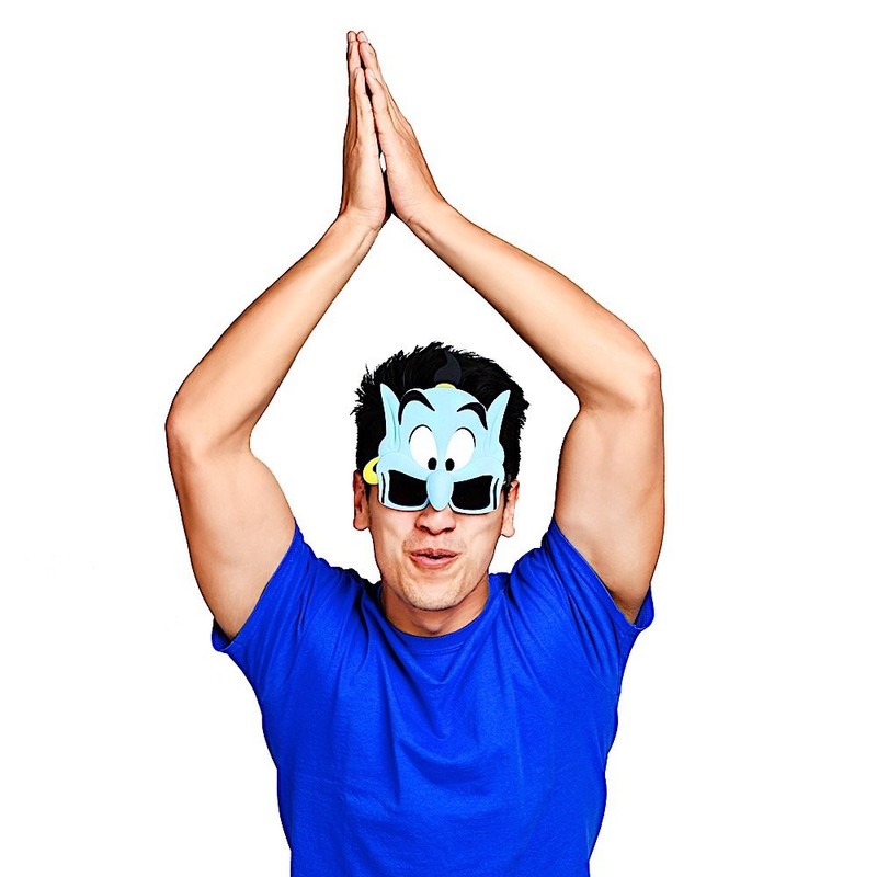 Sun-Staches コスチューム サングラス アラジン ジーニー パーティー 記念品 UV400 ブルー ブラック