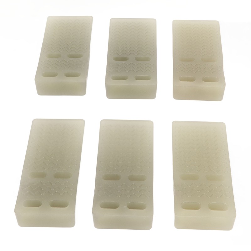 6Pcs Door Stoppers Rubber Wedge Stops Windproof Crashproof Fluorescent for