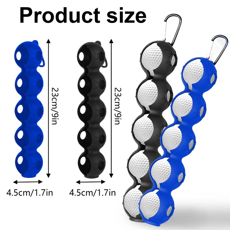 CBMZHF Golf ball clip with carabiner, can hold 5 balls,