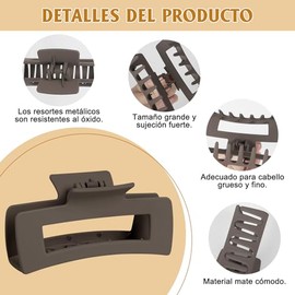 EUARD Broches Grandes para Cabello de 4.1 Pulgadas-Tamaño Regular