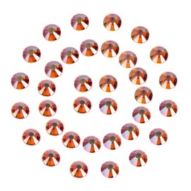 3000Pcs Amber Crystal Rhinestones,Glass Gemstones Flatback Small for Nail Face Makeup Art Crafts Clothes Decoration - (SS4,1.6mm, Amber)