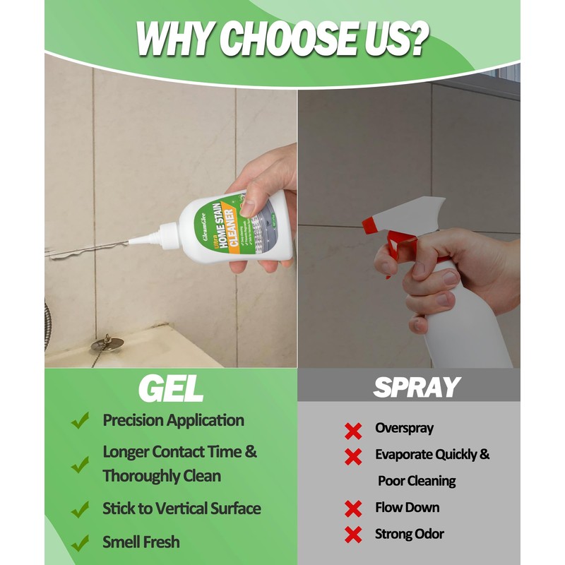 Home Remover Gel, 8 Fl.Oz Powerful Washing Machine Gasket Cleaner,