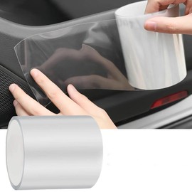 Car Door Edge Guard Transparent Car Door Protector Anti-Collision Film (9.8ftx3.9in) Door Sill Protector Clear Rear Bumper Protector Universal Fit for Most Car