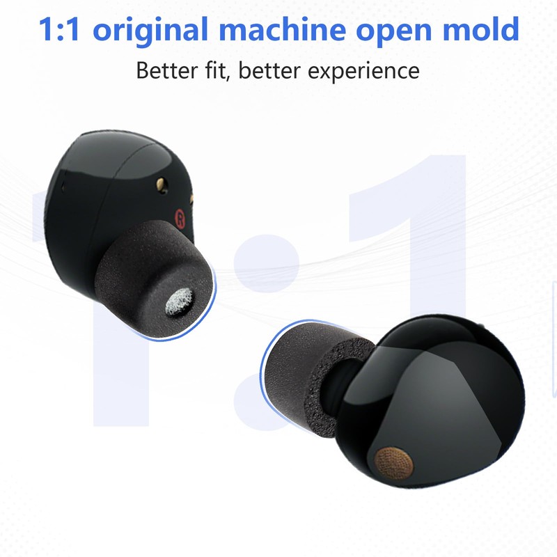Memory Foam Eartips Ear Buds for Sony WF-1000XM5, Ear Tips