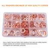 LordHardware 300PCS Copper Crush Sealing Washers Assortment Kit M5 M6
