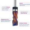 SpeTool Coated Compressiom Flush Trim Router Bit 1/4 Shank, Top