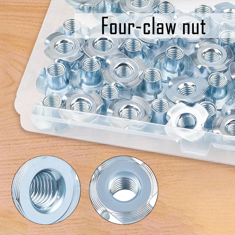 20 Stück Einschlagmuttern M8,Einschraubmutter,Einziehmuttern,Gewindeeinsatz,Gewindehülse,Einschlaghülse,Spezial Einschlagmutter,Zackenmutter,Schlagmuttern Kohlenstoffstahl Mit Einschlagspitzen