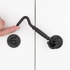 INIRET 2 Packs 4”Barn Door Latches，Matte Black Heavy Duty Solid