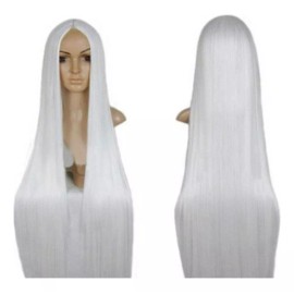 generic Blanco 100cm Harajuku Anime Cosplay Pelucas Joven Largo Rect