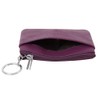 Ladies Genuine Leather Wallet with Key Ring, Purple, purse