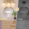 Battery Operated Wall Sconce, 3-Light Dimmable Rechargeable Wireless Vanity Light