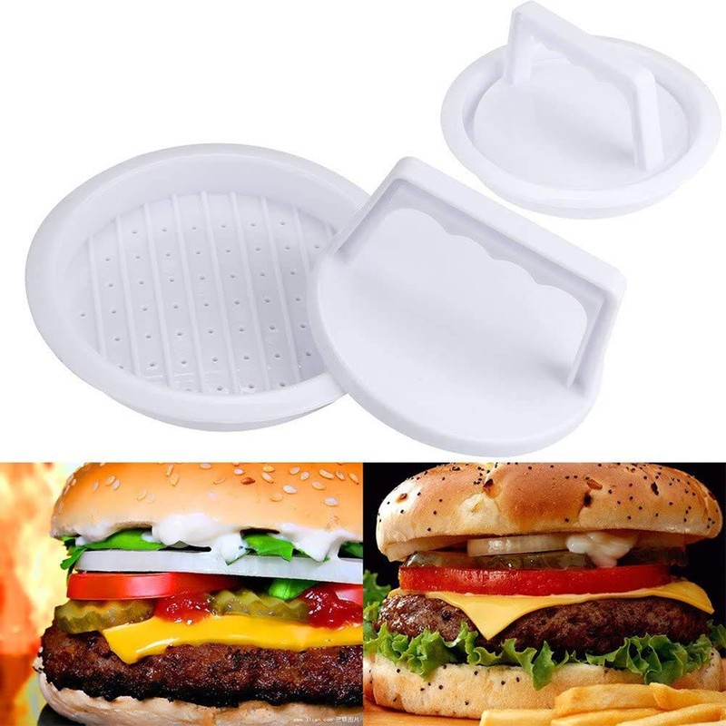 AISIBO 2 Piece Hamburger Press, Plastic Burger Press, Hamburger Maker