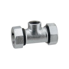 Kakudai 649-848-20W 3-Pipe Joint Cheese with Screws, White