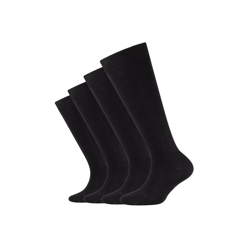 Camano Children's Knee Socks Pack of 4, black