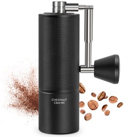 TIMEMORE Manual Coffee Grinder Chestnut C3 ESP Pro, Hand Coffee Grinder, Stainless Steel S2C Conical Burr Coffee Grinder with Foldable Handle, Adjustable Grind Setting for Espresso - Black
