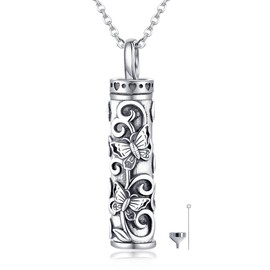 Collar de urna de plata de ley para cremación, joyería de cenizas, joyería de memoria para mujeres y hombres, Plata esterlina, no conocido