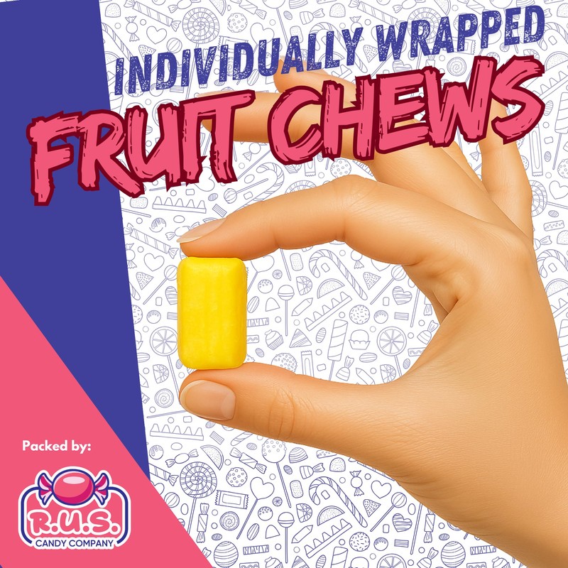 Fruit Chews Candy – Assorted Fruity Flavors – Individually Wrapped