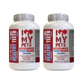 I LOVE MY PETS LLC Dog Bad Breath Products - Dog Teeth Health Complex - for Healthy Gums and Bad Breath - coenzyme q10 for Dogs - 120 Treats (2 Bottles)