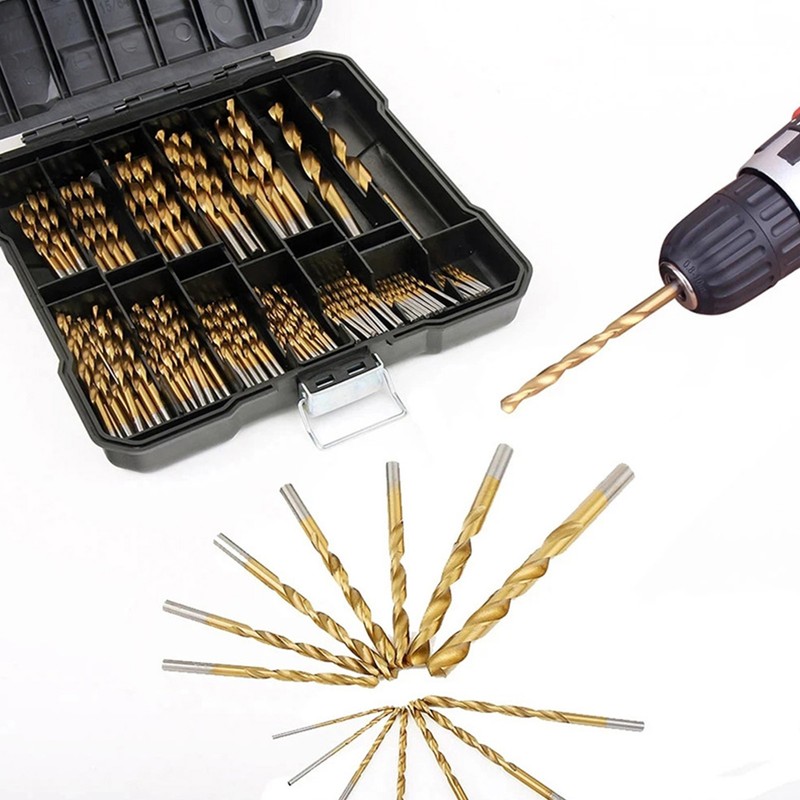 Twist Drill Bit Set High Speed Steel 1.5mm to 10mm