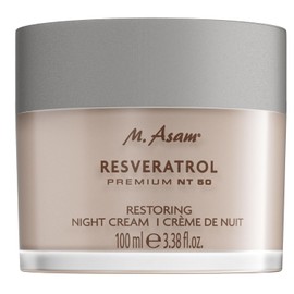 M. Asam Resveratrol Premium NT50 Longevity Restoring Night Cream (100 ml) - Night Cream for Smoother & Firmer Skin, Anti-Ageing Care with Resveratrol, with Hyaluronic & Shea Butter