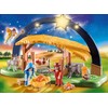 Playmobil Christmas 9494 Illuminating Nativity Manger with Fold-Out Feet, for