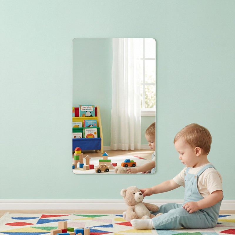 iCAGY Acrylic Mirror for Wall for Kids Adults Bedroom Door