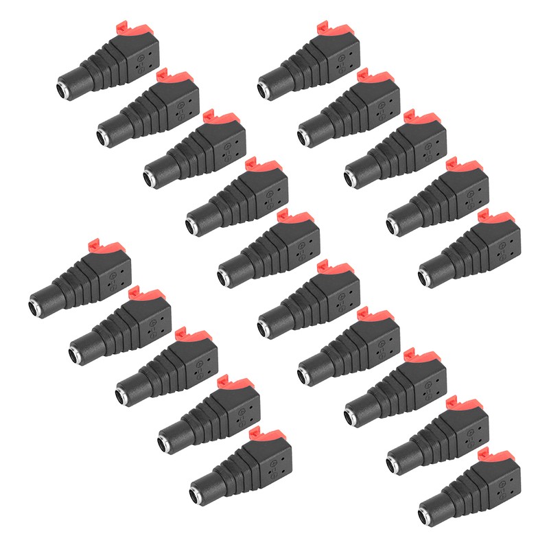 20Pcs Gold Plated Needle DC Power Connector Female Plug Pressure