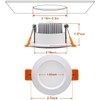 YGS-Tech 2 Inch LED Downlight Dimmable, 3W(35W Halogen Equivalent), 3000K