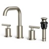 FORIOUS Brushed Nickel 8 Inch Widespread Bathroom Faucet for 3