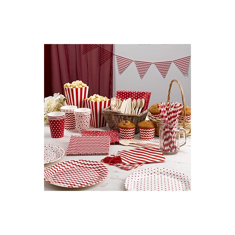 Neviti 671307 Paper Straws - Red