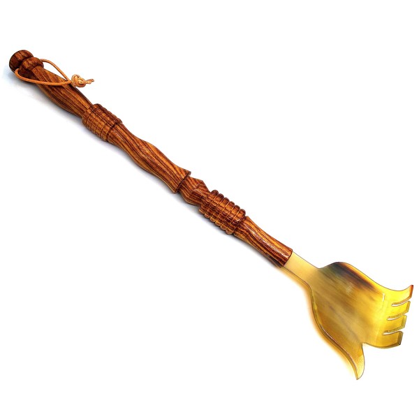 5MOONSUN5's Ox Horn Back Scratcher Handheld Traditional Handcrafted Scratching Massage