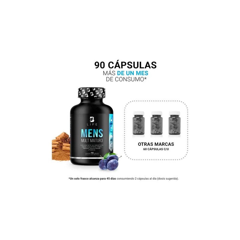 Multivitamínico Hombre Mayor Años Cáps Life Sabor