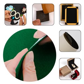 HaoFeiJH Green Felt Fabric，6PCS Self Adhesive Felt Sheet,Self-Adhesive Fabric Liners for Drawers and Boxes, A4 Size Felt Adhesive Sheet (8.3" x 11.8")