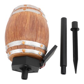 Solar Pathway Light Resin PP LED Light Sensing Waterproof Wine Barrel Decorative Landscape Lighting for Garden Yard Lawn Walkway Driveway