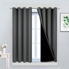 Yakamok Dark Gray 100% Blackout Curtains, Energy Saving Thermal Insulated