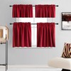 DONREN Red Christmas Valances for Windows - 2 PCS Room