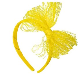 Women's Headband with Large Bow, Lace Bow Headbands, Vintage Hairband, Headband, Hair Accessories, Hair Accessories for Women, Girls, Daily Wear, Yellow