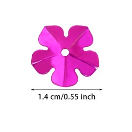 Penta Angel Christmas Sequins Confetti 30g Assorted Color & Style Plastic Spangles Beads Gold Foil Iron Slice Confetti Embroidery Craft for Wedding Christmas Clothes Jewelry Making (Flower)