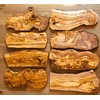22" ORCHARD HARDWOODS Rustic Handmade Bark Edge Olive Wood Charcuterie