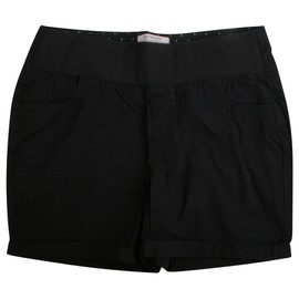 Ex-Store Ladies Cotton Under Bump Maternity Shorts Black 16