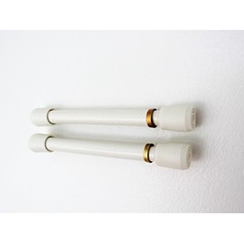 7/16-INCH ROUND TENSION SPRING RODS 5" TO 6.5" ADJUSTABLE WIDTH-WHITE 2 PER PACK
