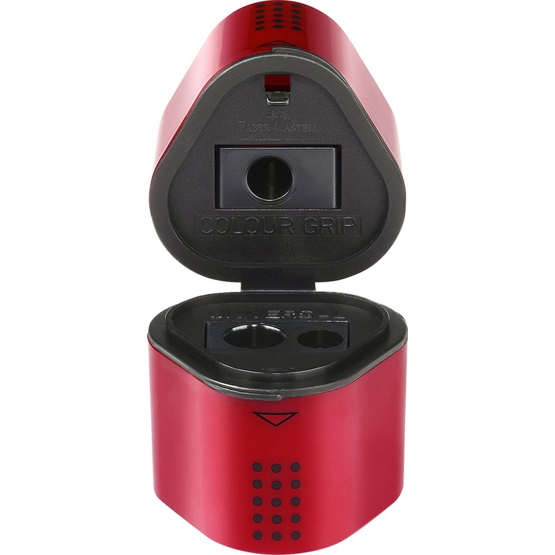 Faber-Castell Triple Sharpener Colour Grip Available in Black, Red, Blue,