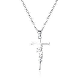Ever Faith 925 Sterling Silver Mother's Day from Daughter Mother Cross Necklace, Religious Christian Jewellery Unique Mom Choker Necklace Birthday/Valentines Day/Christmas Jewellery Gift for Women