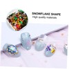 ABOOFAN Snowflake Nail Art Stickers Decorative Sequins Slices for Manicure