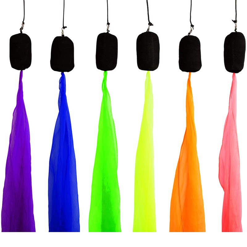 Diabolo Freizeitsport UV Light Poi in Green - Angel Wings