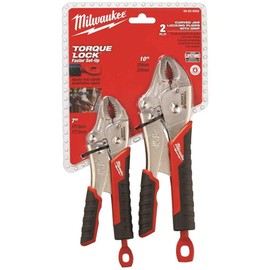 Milwaukee 48-22-3402 Torque Lock Curved Jaw Locking Pliers Set (2 Pieces)