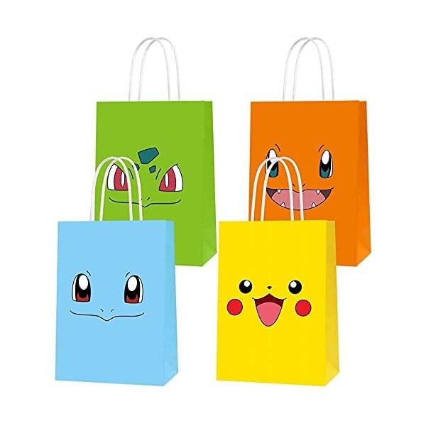 16 PCS Game Theme Birthday Party Paper Gift Bags for Monster Party Supplies Birthday Party Decorations - Party Favor Goody Treat Candy Bags for Game Kids Adults Birthday Party Decor