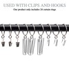 Openable Curtain Rings with Eyelet,24PCS Curtain Rings,Drapes Rings 3 in