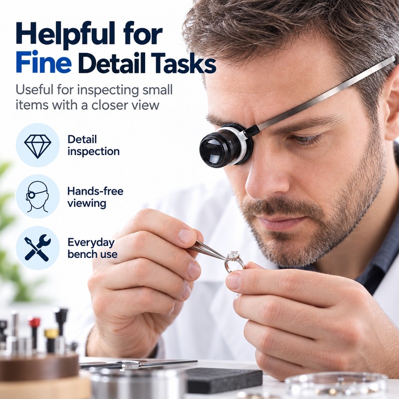 5X Watchmaker Loupe Magnifier for Watch Repair – Non-Lighted Close-Up