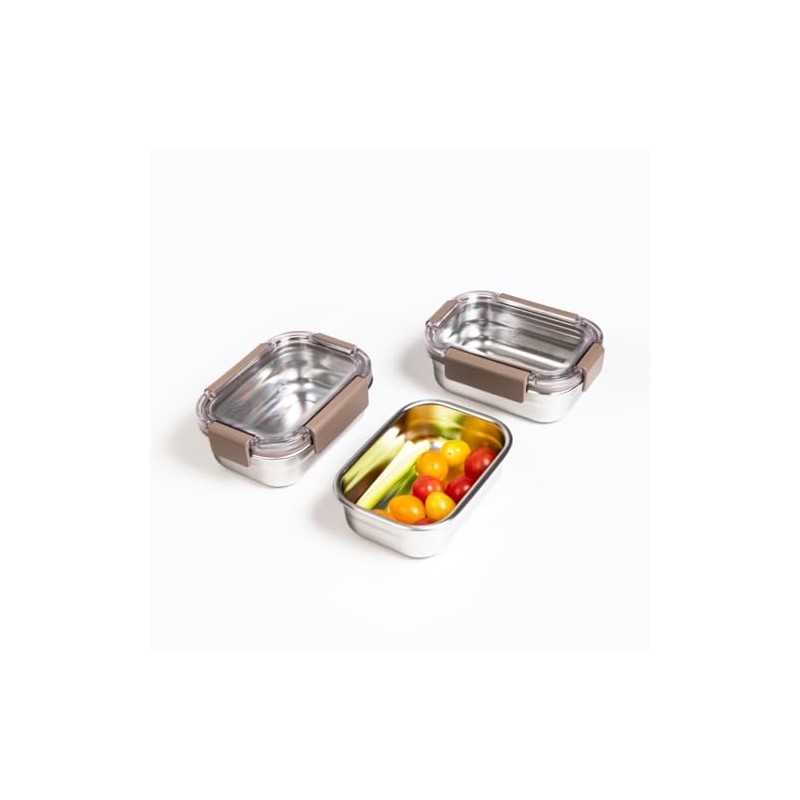 LocknLock Stainless Steel Food Storage Container - Airtight, Leak-proof, Stackable